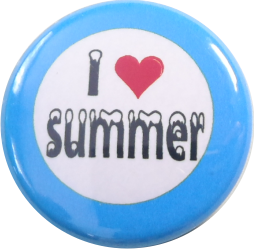 I love summer Button blau II